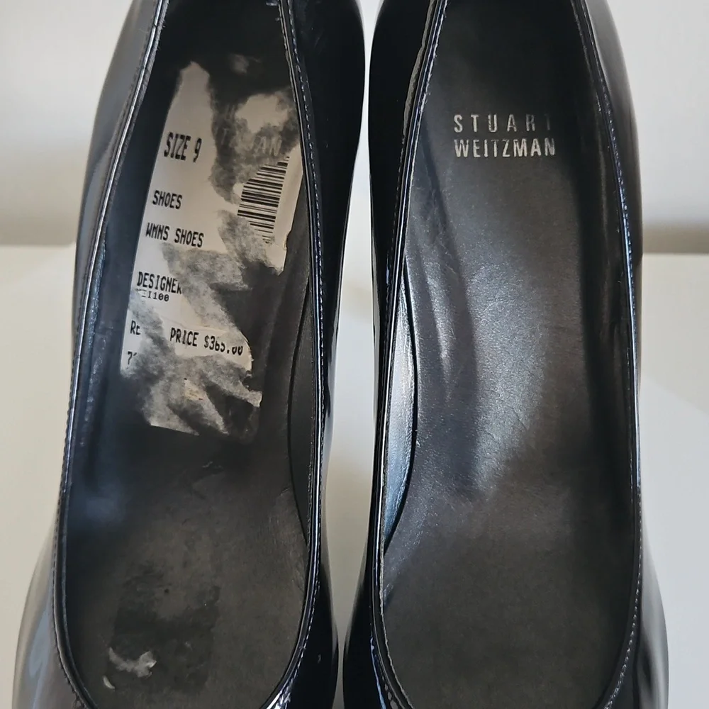 STUART WEITZMAN Elegant Black Women's Patent Leather Heels Size US 9 - Picture 3 of 9